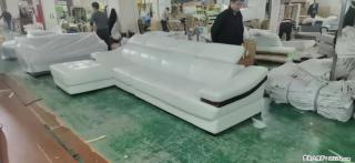 【大厂仿真皮沙发】实木框架，高回弹海绵45密度。全新包装，质量非常好，3.6米右贵妃 - 咸阳28生活网 xianyang.28life.com